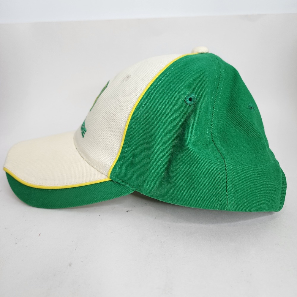 John Deere Hat Mens OSFA Green White Embroidered Logo Hook & Loop Strapback Cap - Picture 3 of 7